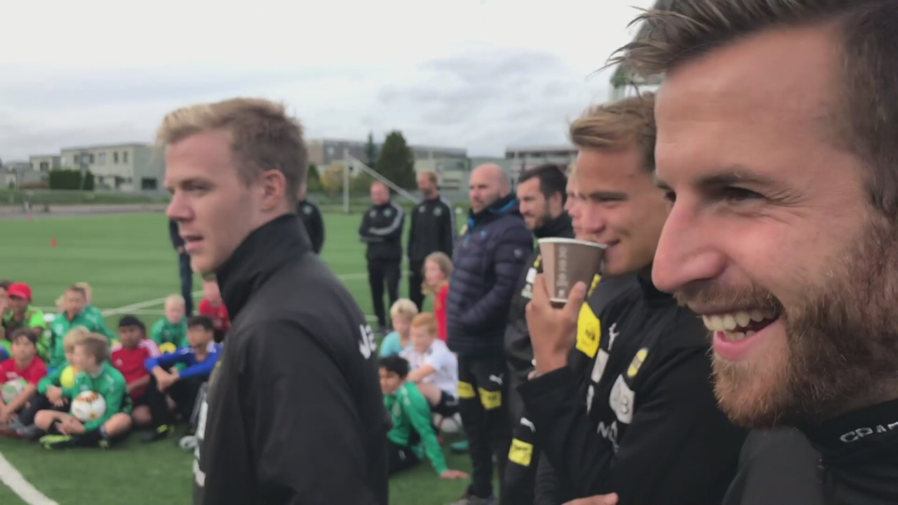 Spillerne var på klubbesøk hos Skjetten